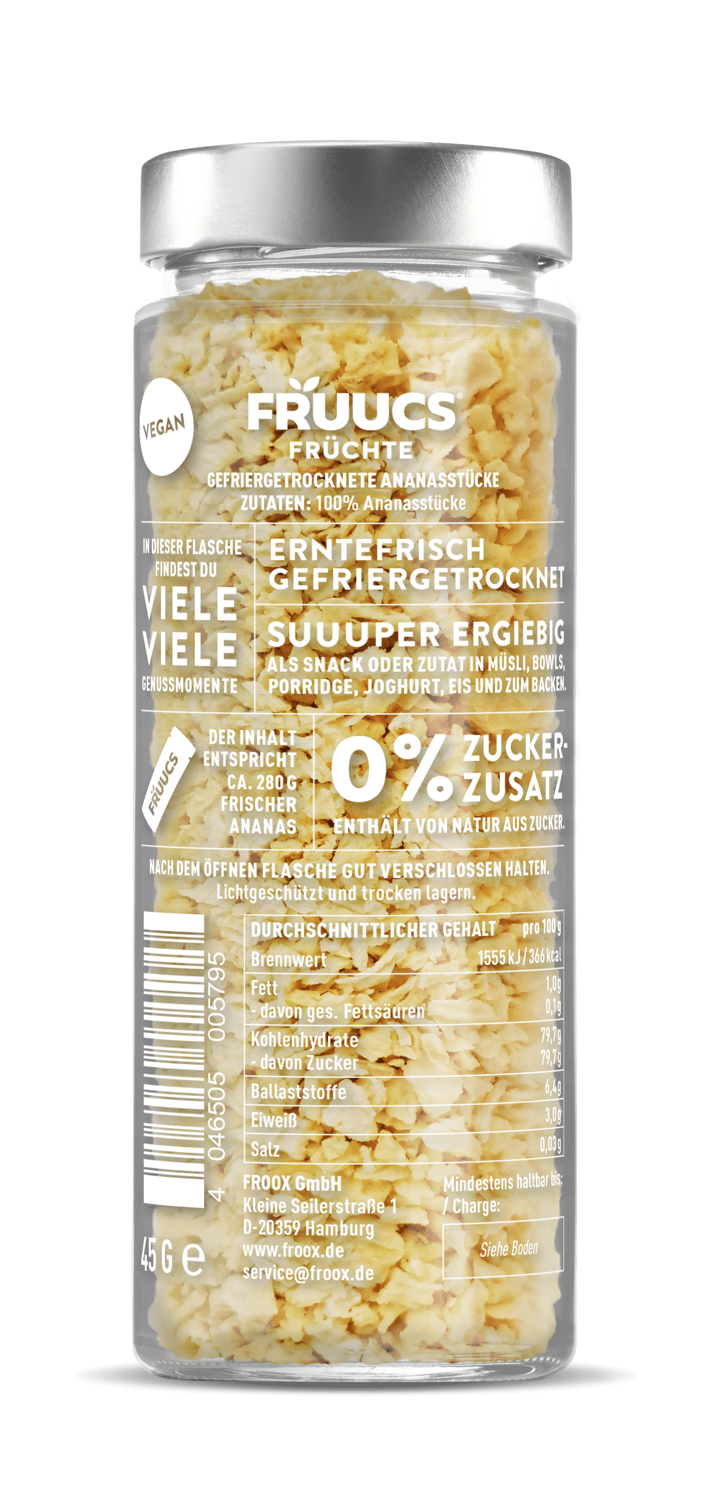 Produktbild FRUUCS Ananas erntefrisch gefriergetrocknet 2 von 5