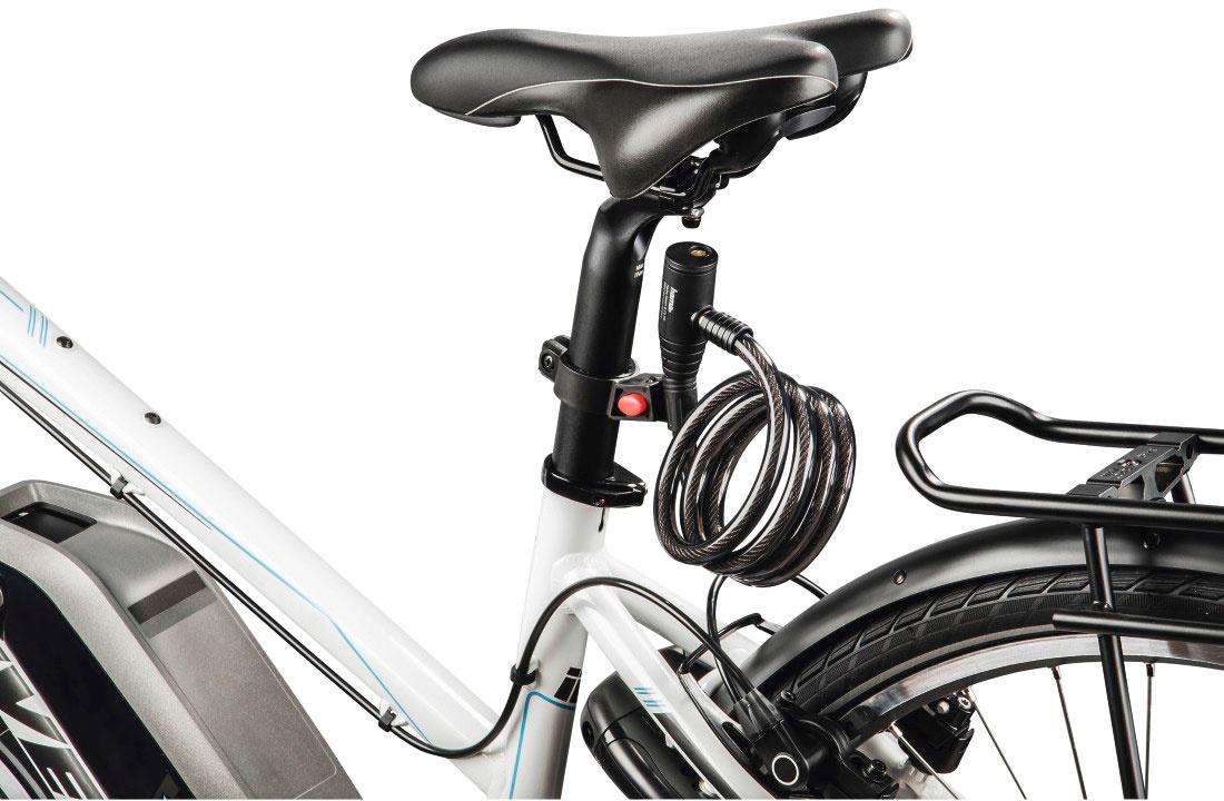 Produktbild HAMA Fahrrad-Spiralkabelschloss, 120 cm, Schwarz 2 von 2