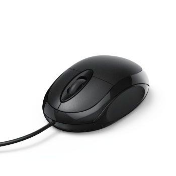 HAMA Optische 3-Tasten-Maus"MC-100", kabelgebunden, Schwarz