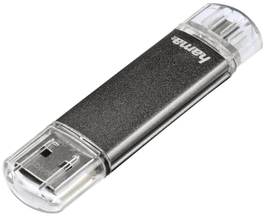 HAMA USB-Stick"Laeta Twin", USB 3.0, 32 GB, 40MB/s, Schwarz
