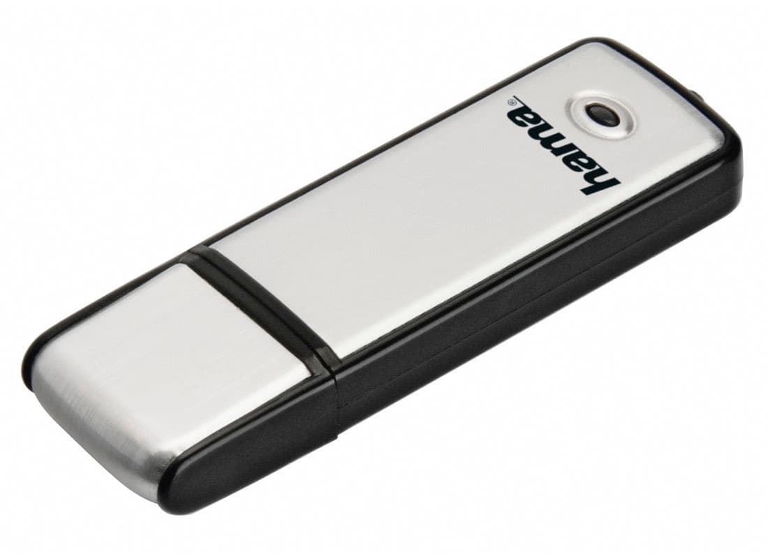 HAMA USB-Stick"Fancy", USB 2.0, 128 GB, 15MB/s, Schwarz/Silber