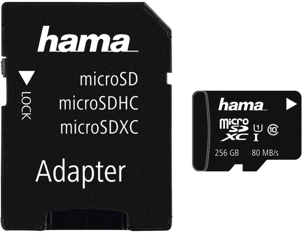 HAMA microSDXC 256GB Class 10 UHS-I 80MB/s + Adapter/Mobile