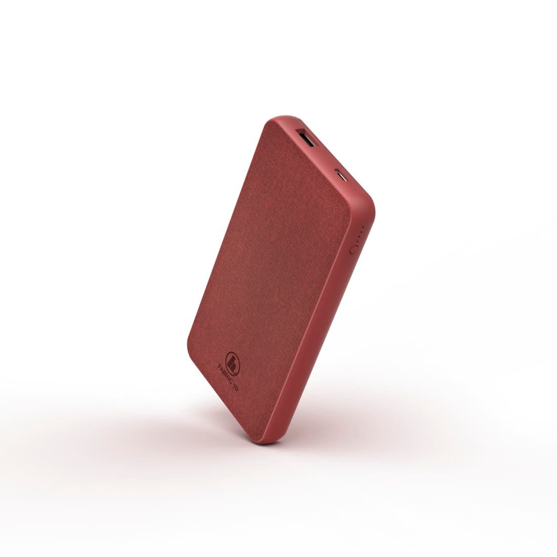 HAMA Power Pack"Fabric 10"10000mAh, 2 Ausgänge: USB-C, USB-A, Chili Red