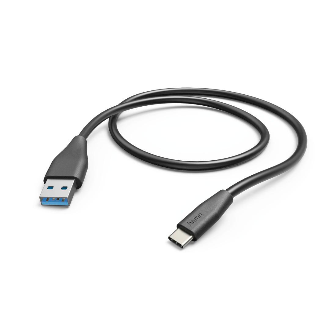 HAMA Ladekabel, USB-A - USB-C, 1,5 m, Schwarz