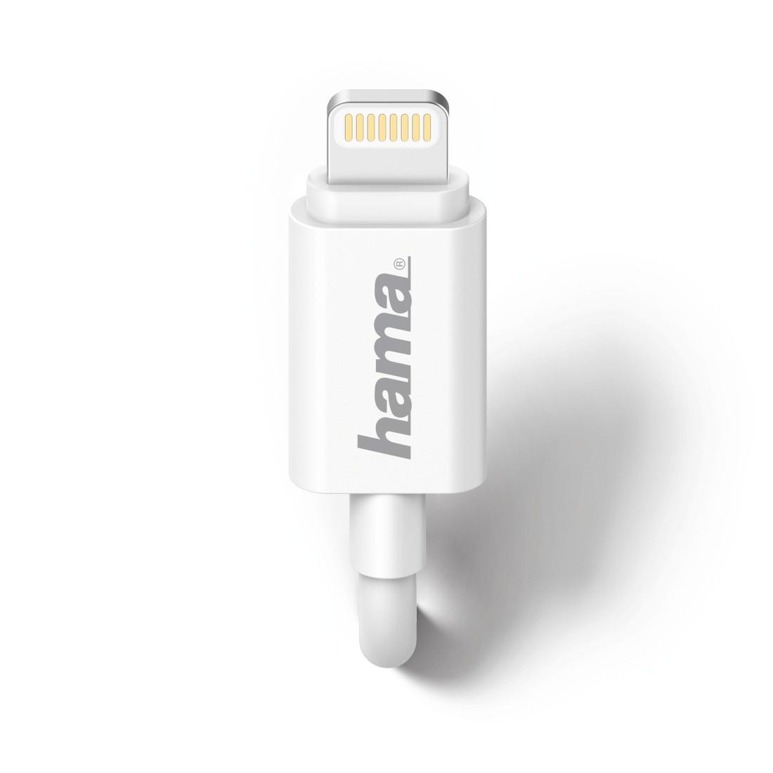 Produktbild HAMA Ladegerät mit Lightning-Anschluss, 5 W, 1,0 m, Weiß 2 von 2