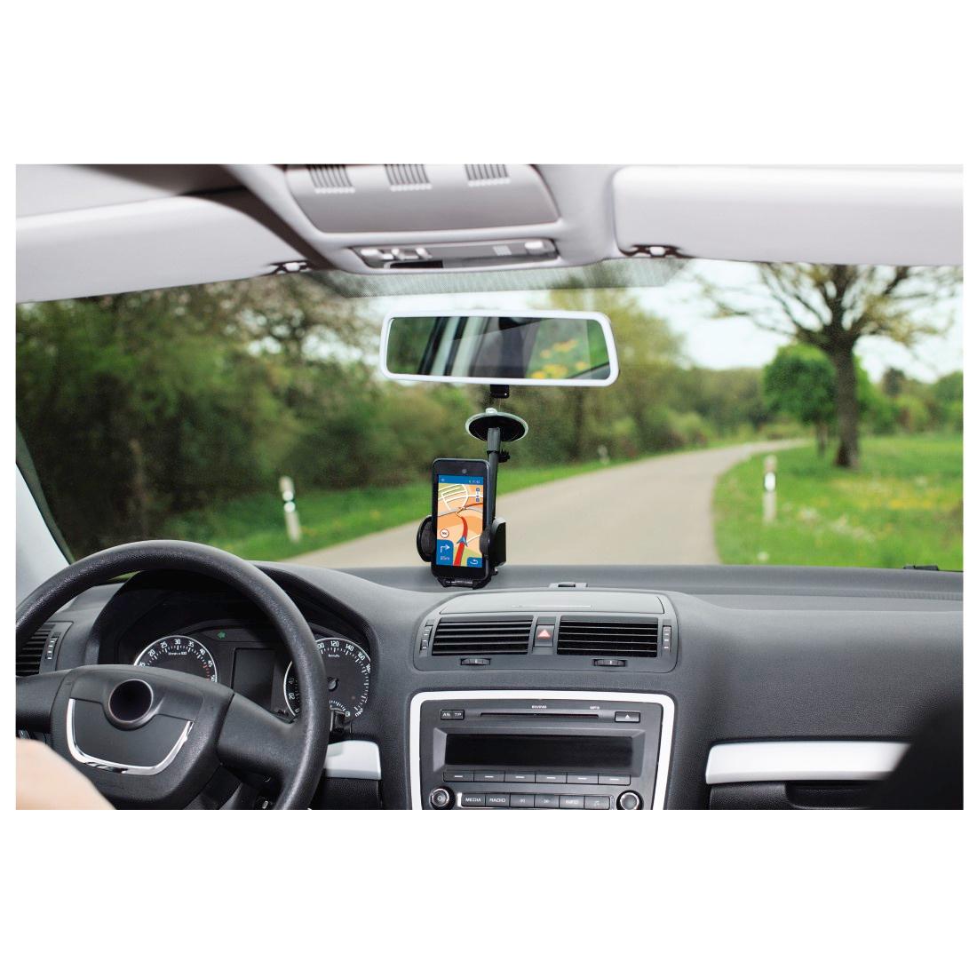 Produktbild HAMA 2in1 Auto-Handyhalterung Set"Multi"f. Lüftung / Scheibe, 360 Grad drehbar 2 von 2