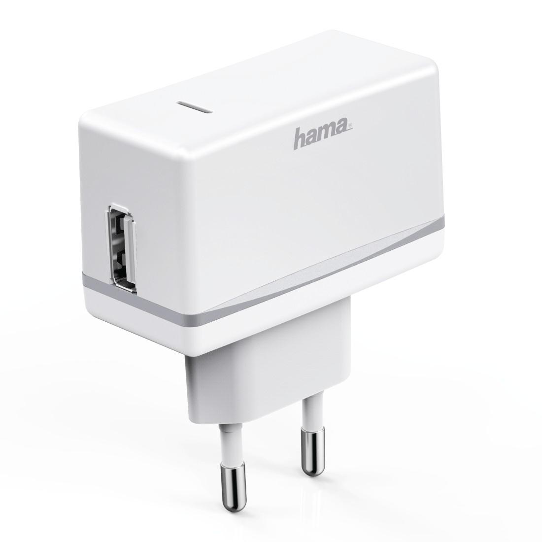 HAMA Ladegerät mit USB-A-Buchse, 6 W, Weiß