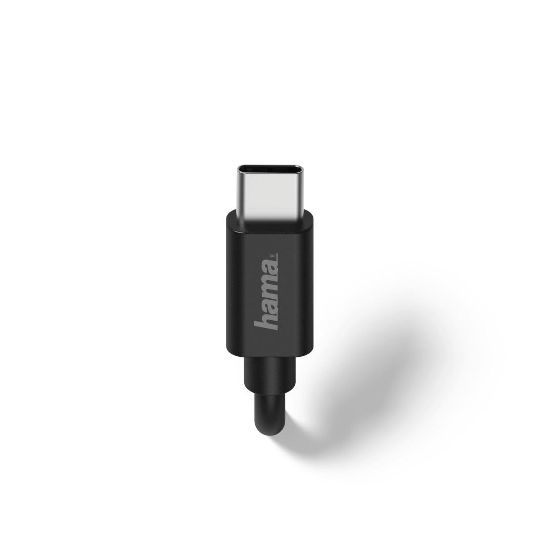 Produktbild HAMA Ladegerät mit USB-C-Anschluss, 12 W, 1,0 m, Schwarz 2 von 2