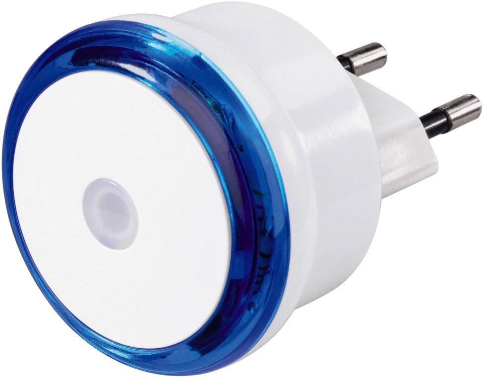 HAMA LED-Nachtlicht"Basic"mit Stecker, Dämmerungssensor, energiesparend, Blau
