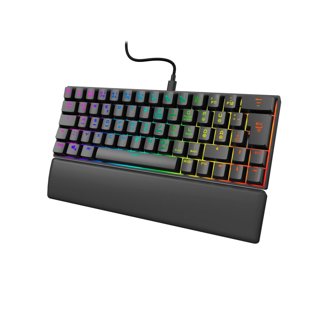 Produktbild URAGE Gaming-Keyboard"Exodus 760 Mechanical Mini", Rote Switches, SW, QWERTZ DE 3 von 3