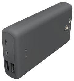 HAMA Power Pack"Supreme 20HD", 20000mAh, 3 Ausgänge: 1x USB-C, 2x USB-A, Grau
