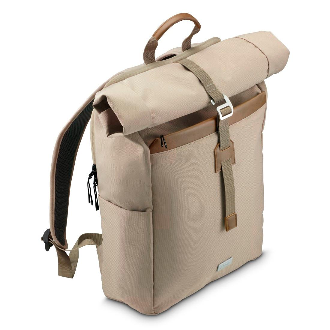 Produktbild HAMA Laptop-Rucksack"Silvan", Rolltop, nachhaltig, bis 41 cm (16.2"), Beige 3 von 5