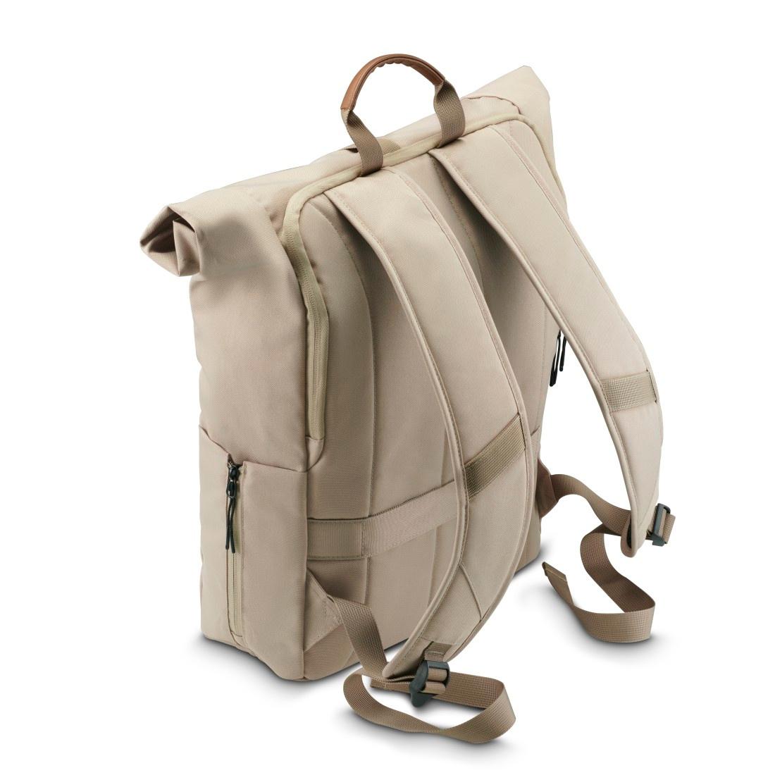 Produktbild HAMA Laptop-Rucksack"Silvan", Rolltop, nachhaltig, bis 41 cm (16.2"), Beige 2 von 5