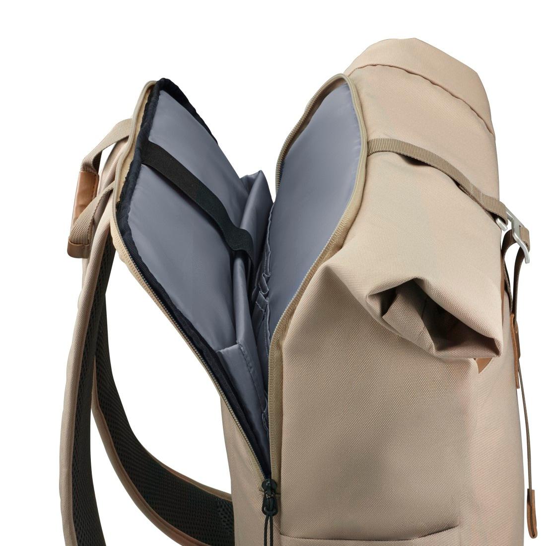 Produktbild HAMA Laptop-Rucksack"Silvan", Rolltop, nachhaltig, bis 41 cm (16.2"), Beige 4 von 5