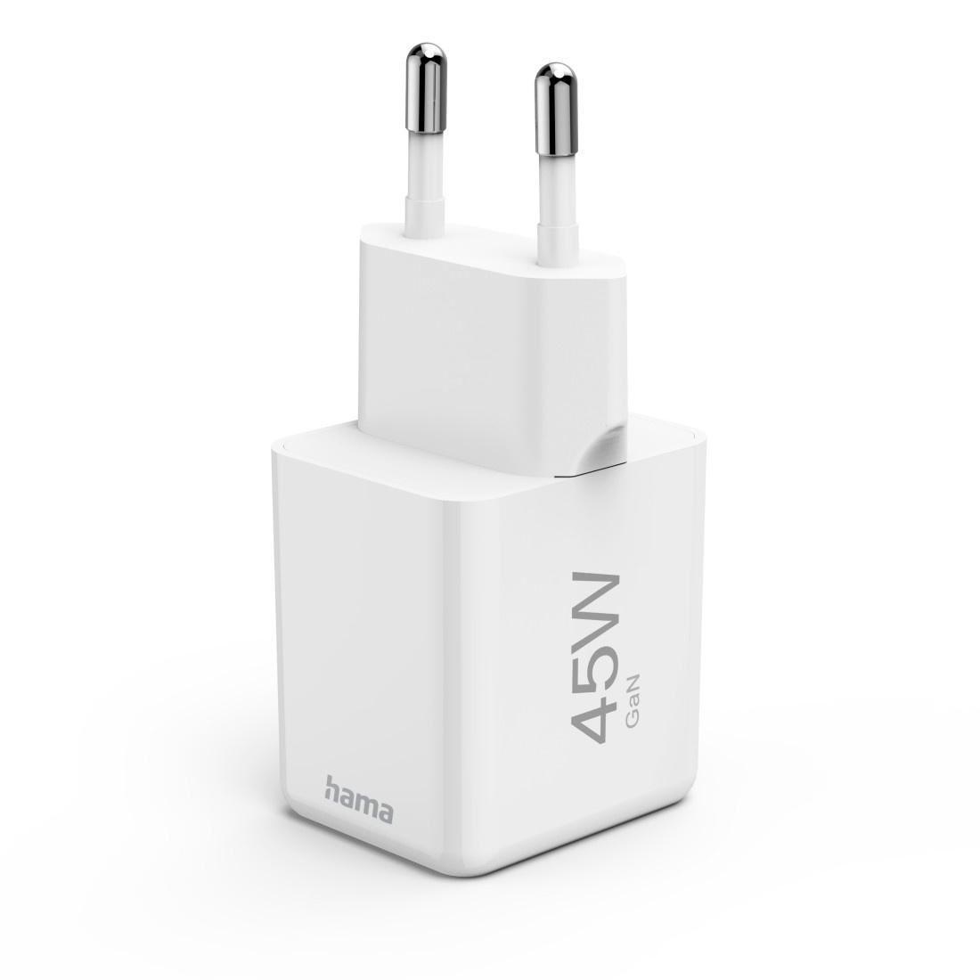Produktbild HAMA Schnellladegerät, USB-C, Super-Mini-Charger, PD, 45 W, Weiß 3 von 3