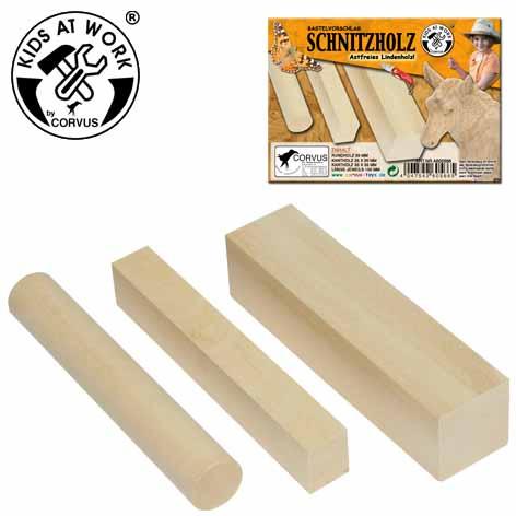 Corvus BV Schnitz-Holz 3 Stück Kids At Work