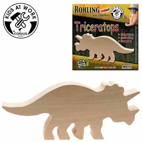 Corvus Triceratops Holzrohling Kids At Work