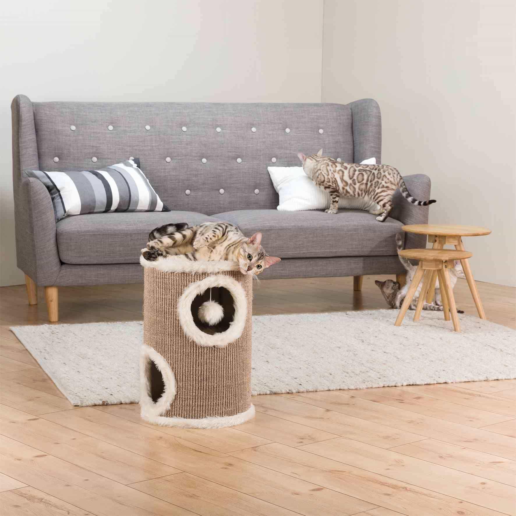 Trixie Cat Tower Edoardo braun/beige 50 cm Katzen Kratzgelegenheit