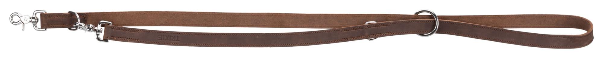 Trixie Rustic Fettleder Leine dunkelbraun M-L Maße: 2,00 m/20 mm