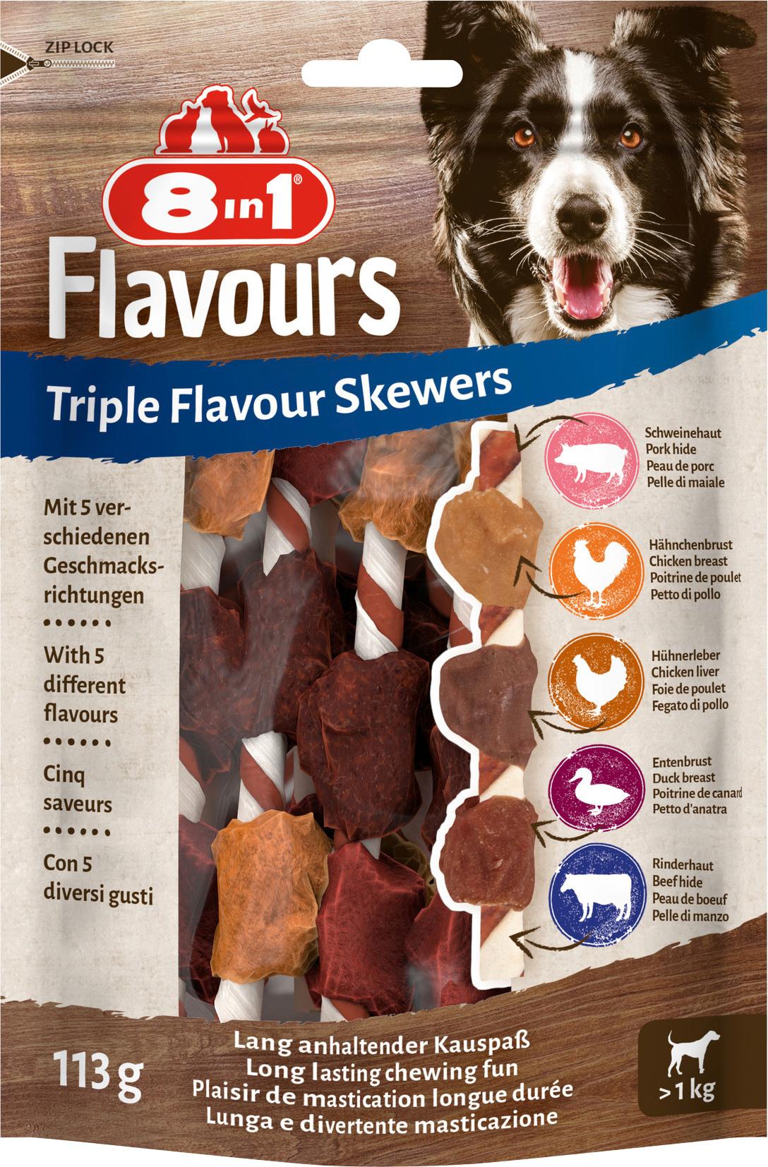8in1 TRIPLE FLAVOUR skewers 113g