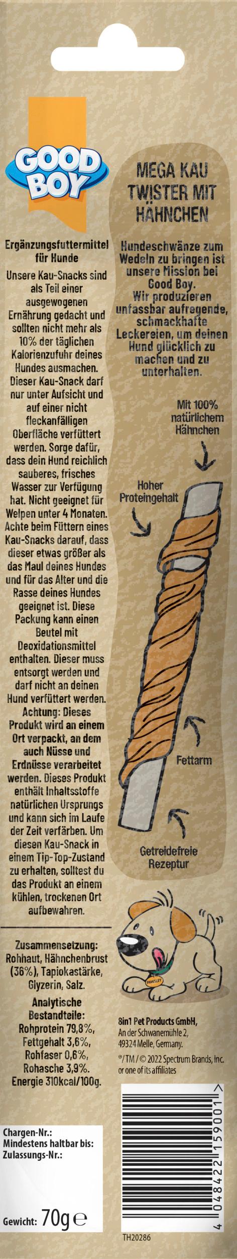 Produktbild Good Boy Mega Kau Twister mit Hähnchen 2 von 3