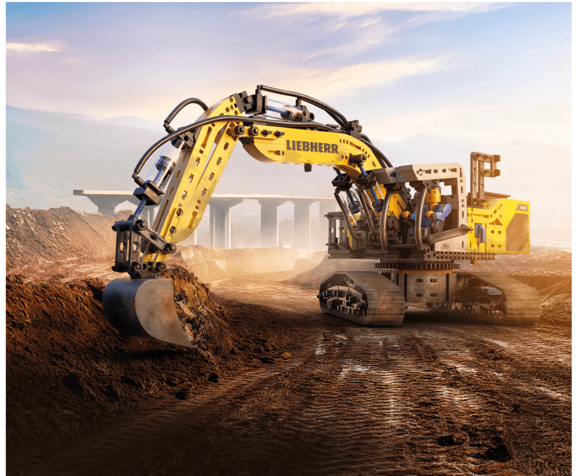 Produktbild fischertechnik - Liebherr R 938 Pneumatischer Bagger | Realistisches Bauset für Technikfans 2 von 6