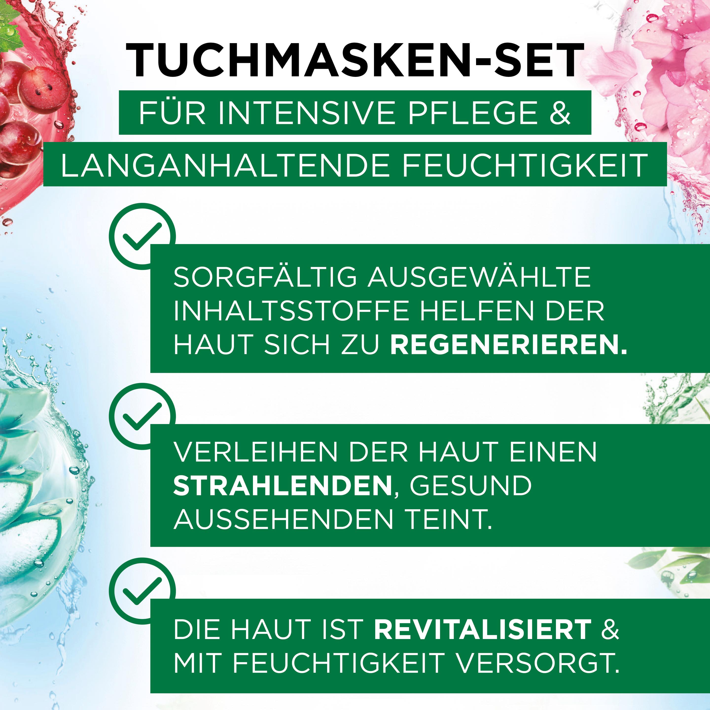 Produktbild Garnier SkinActive Tuchmasken-Set Feuchtigkeits-Boost für deine Haut 6 von 10