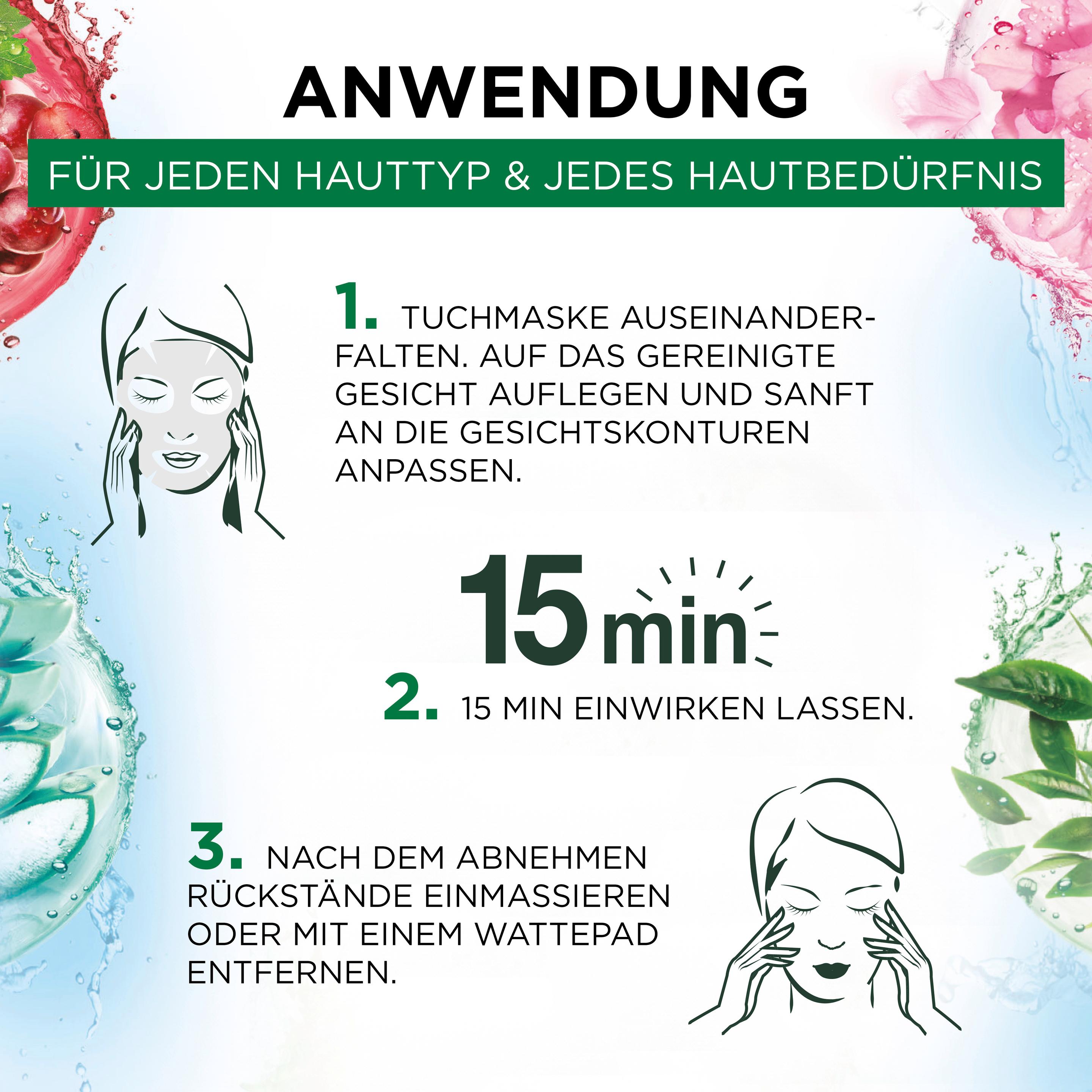 Produktbild Garnier SkinActive Tuchmasken-Set Feuchtigkeits-Boost für deine Haut 5 von 10