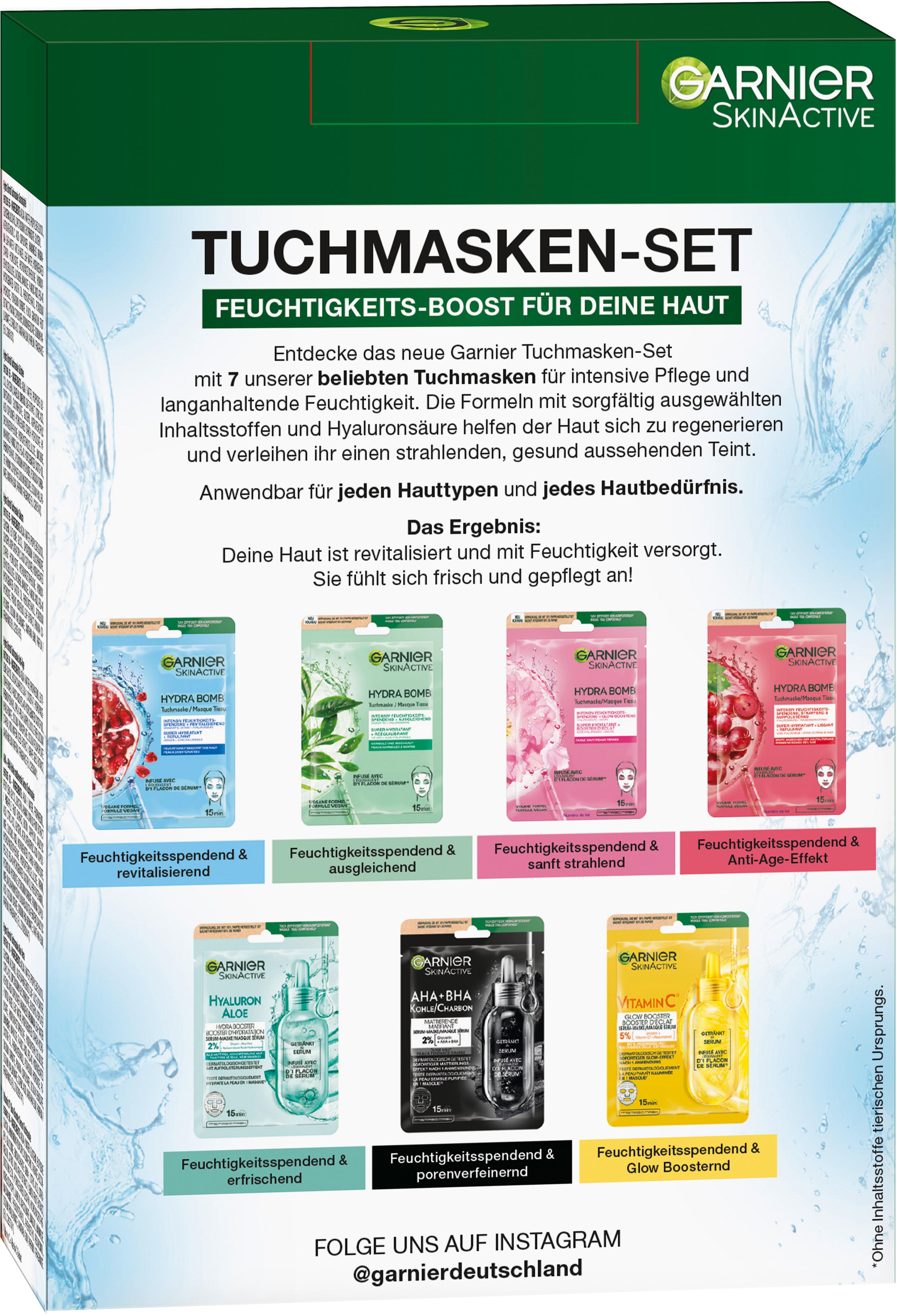 Produktbild Garnier SkinActive Tuchmasken-Set Feuchtigkeits-Boost für deine Haut 2 von 10