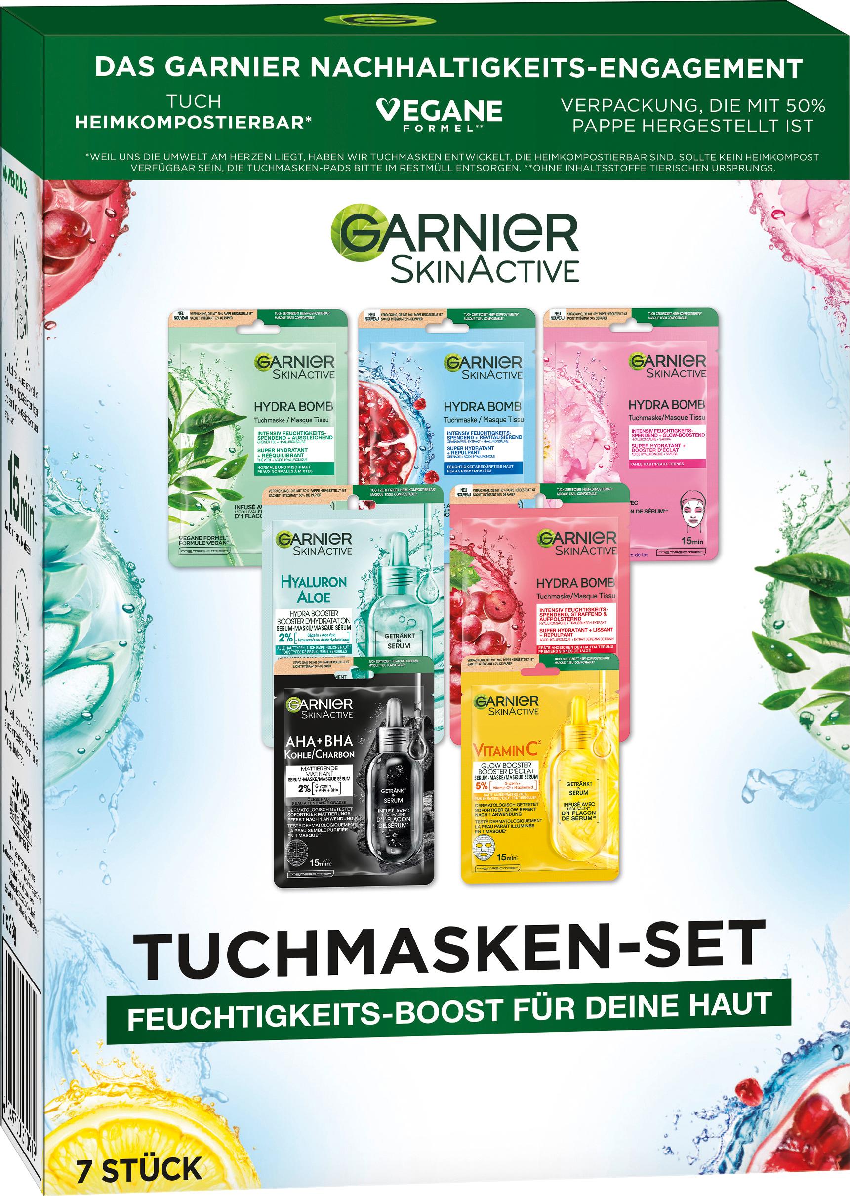 Garnier SkinActive Tuchmasken-Set Feuchtigkeits-Boost für deine Haut