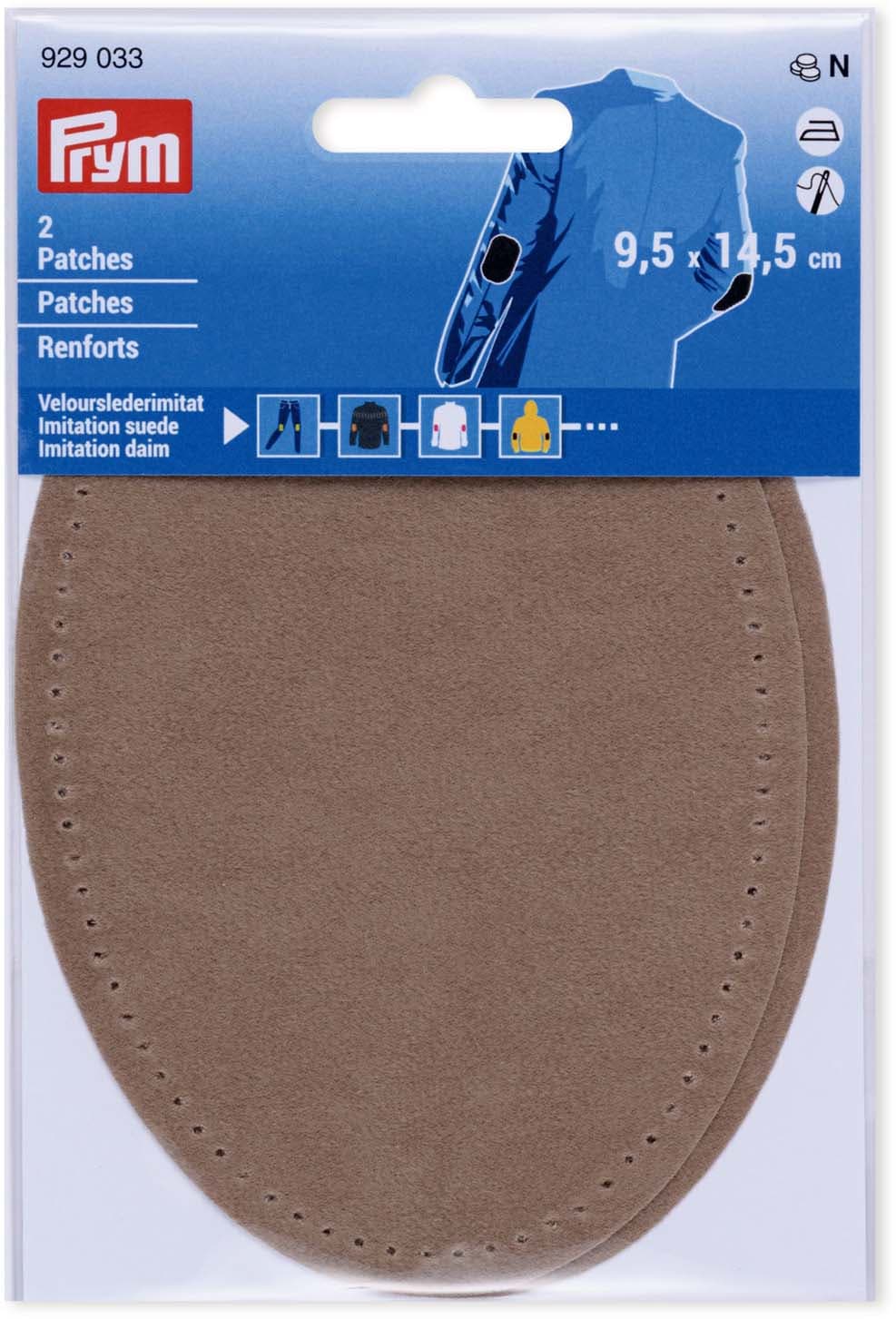 Prym Velourslederimitat-Patches 9,5x14,5cm 2er Pack