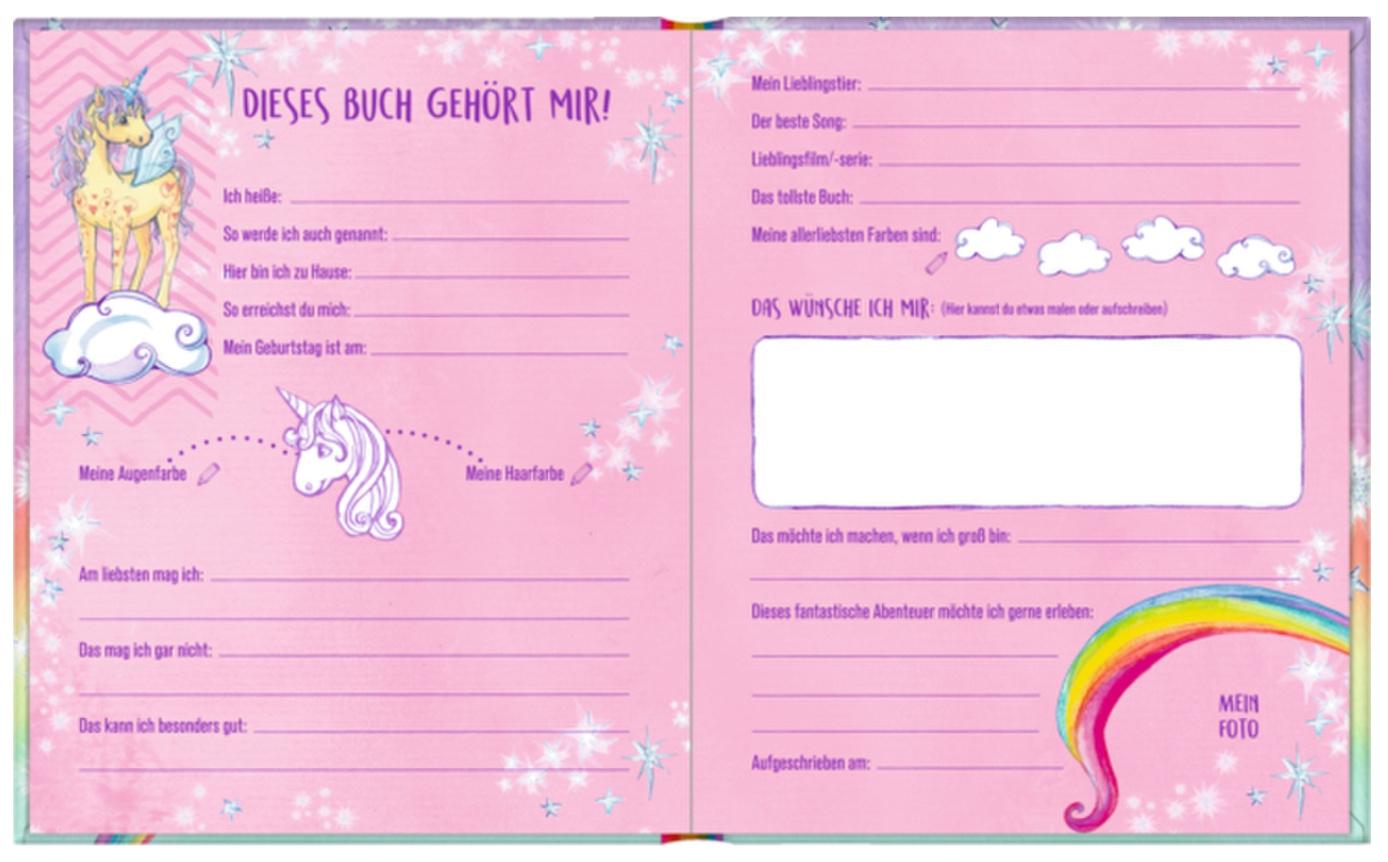 Produktbild Die Spiegelburg - Freundebuch: Einhorn-Paradies Meine Freunde (m.Wendepaill.) - mit Wendepailletten-Patch 2 von 4