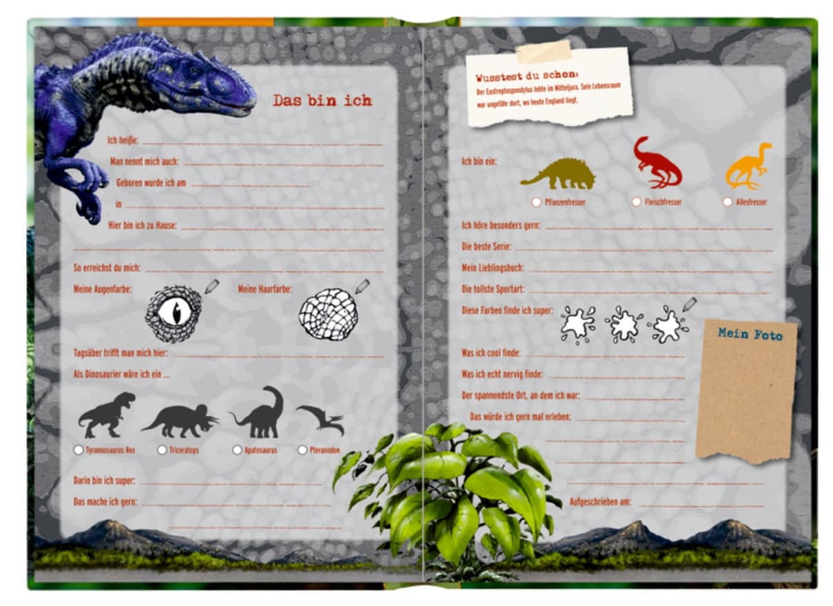 Produktbild Die Spiegelburg - Freundebuch: Meine Freunde - T-Rex World 2 von 2