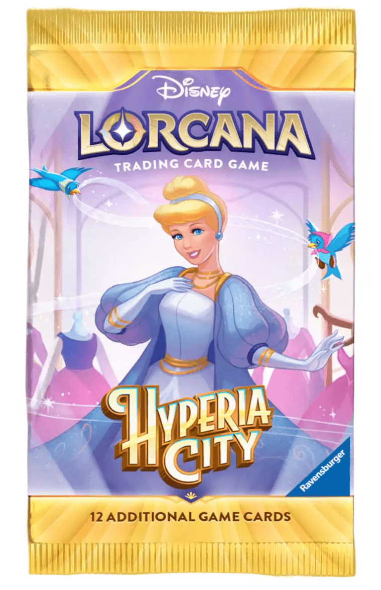 Disney Lorcana TCG Die Stadt Hyperia Booster Pack Deutsch, 12 Karten