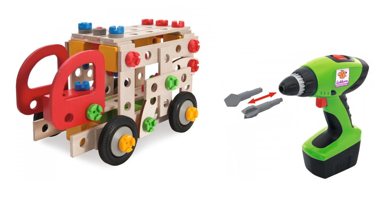 Eichhorn - Constructor Set Feuerwehrauto + Kompakt-Schrauber