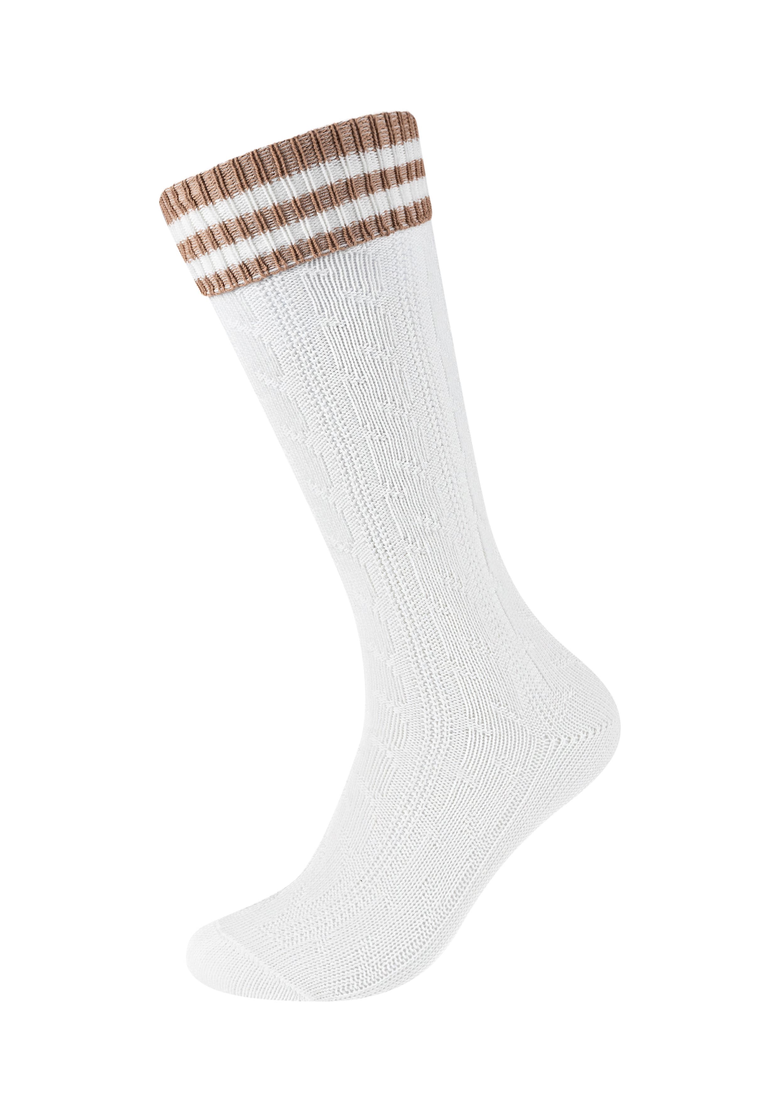 camano Unisex Socken Wiesn Cable Striped Kneehighs