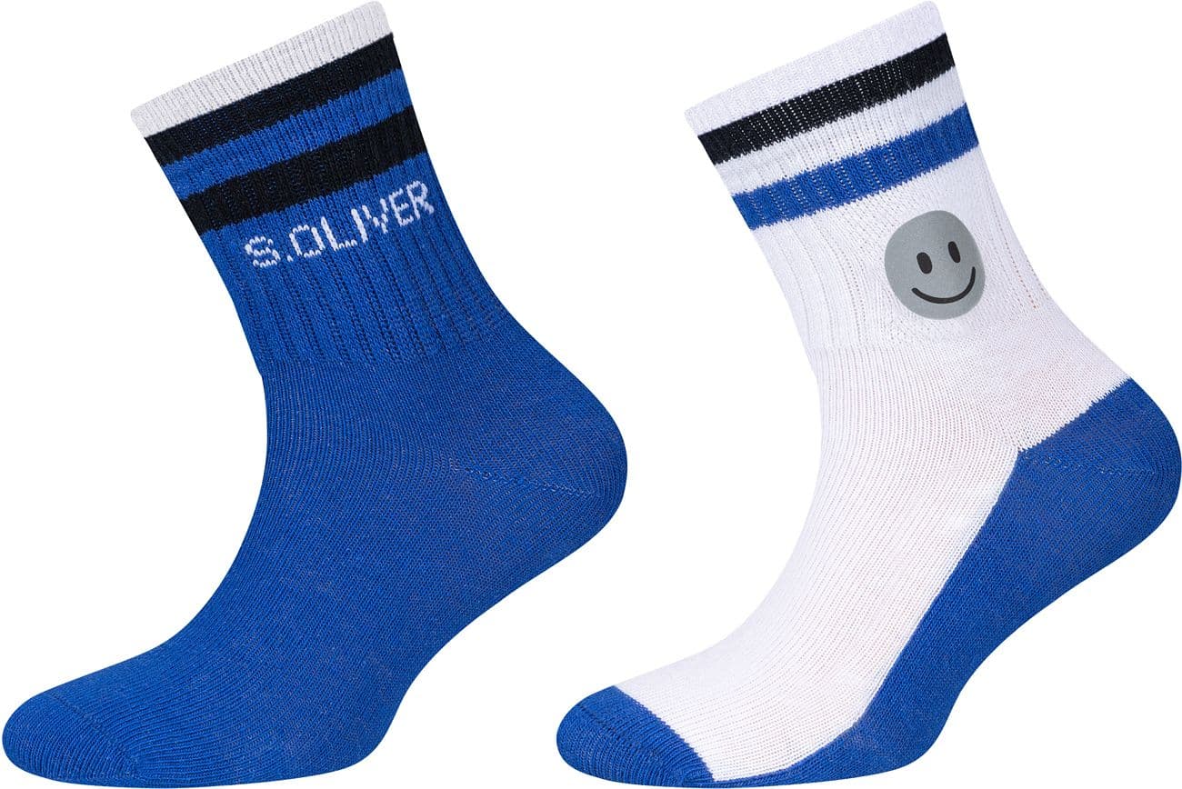 s.Oliver Kinder Kurzsocken Reflective Safe To School 2er Pack