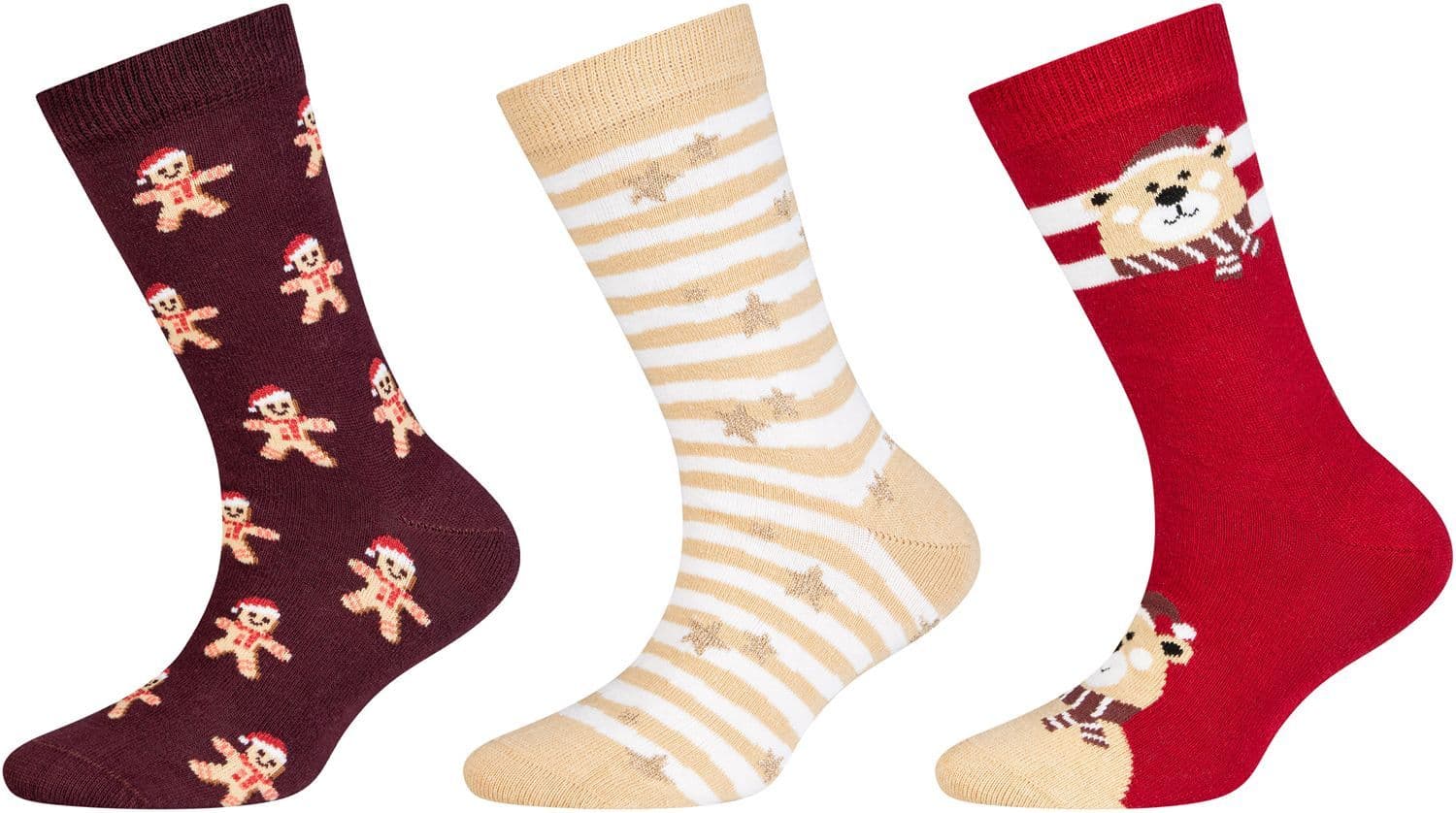 s.Oliver Kinder Socken Originals Organic X-Mas 3er Pack