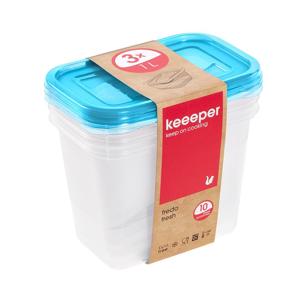 keeeper Frischhaltedosen Set Fredo Fresh 3-tlg. 1l