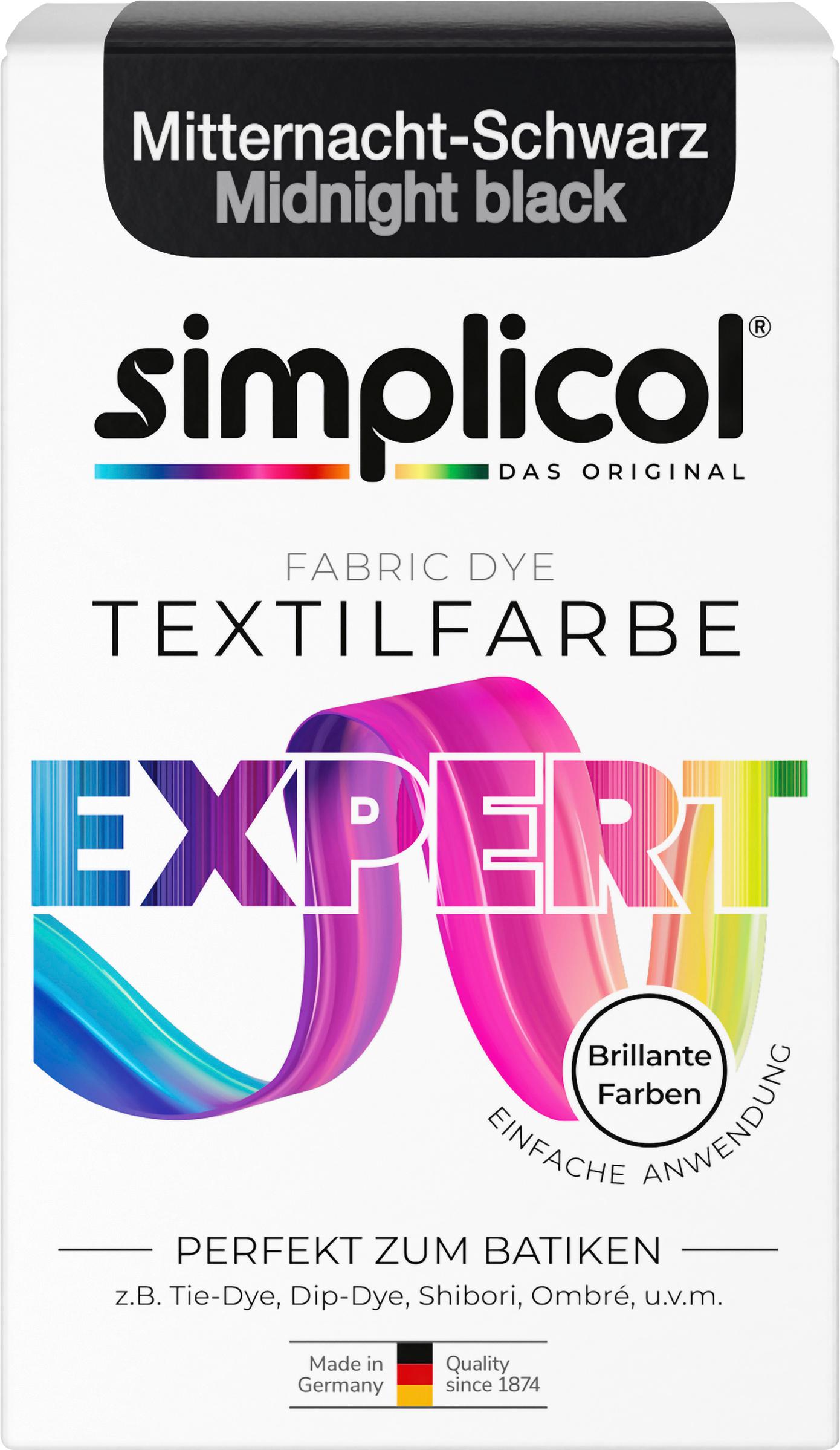 simplicol Textilfarbe expert Mitternacht-Schwarz