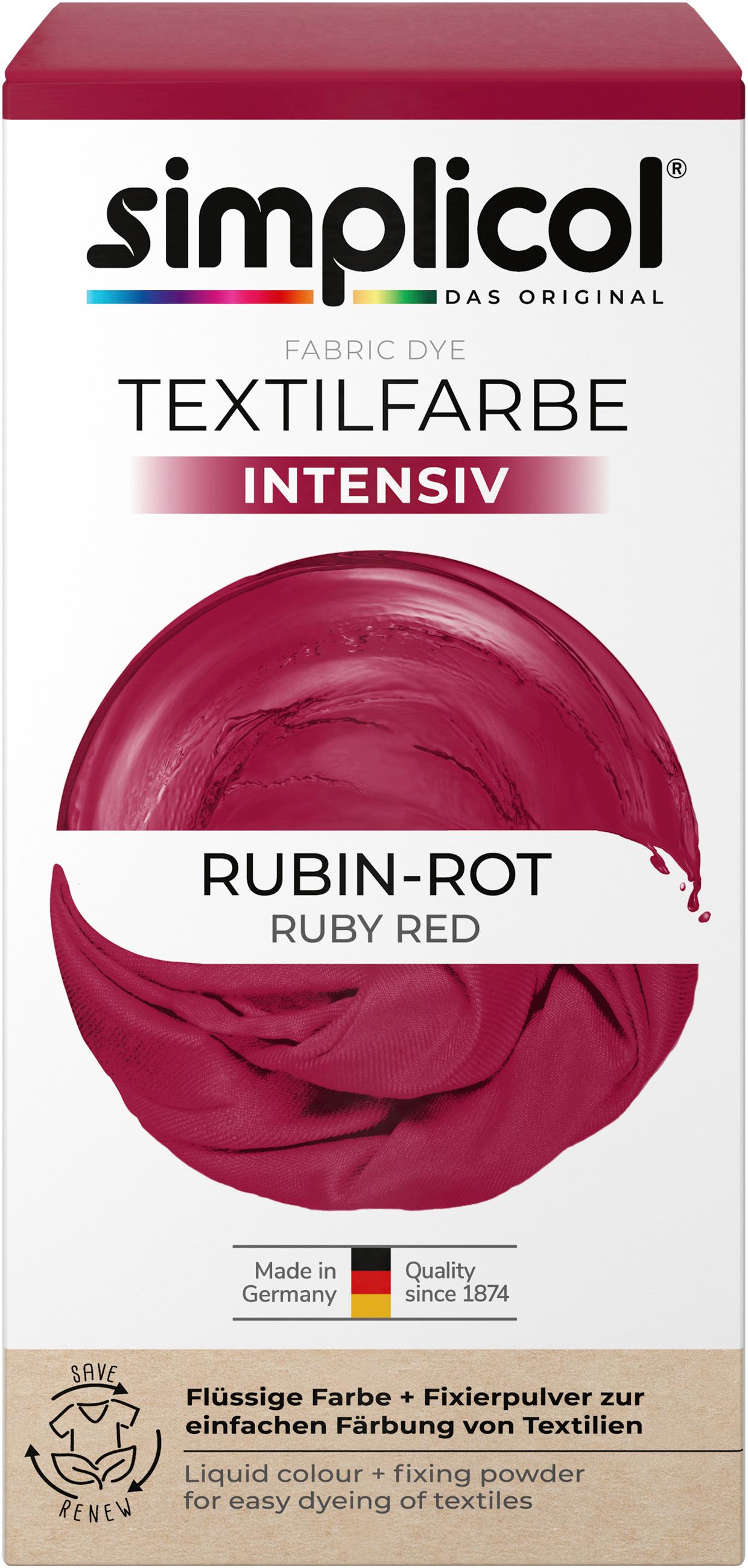 simplicol Textilfarbe intensiv Rubin-Rot