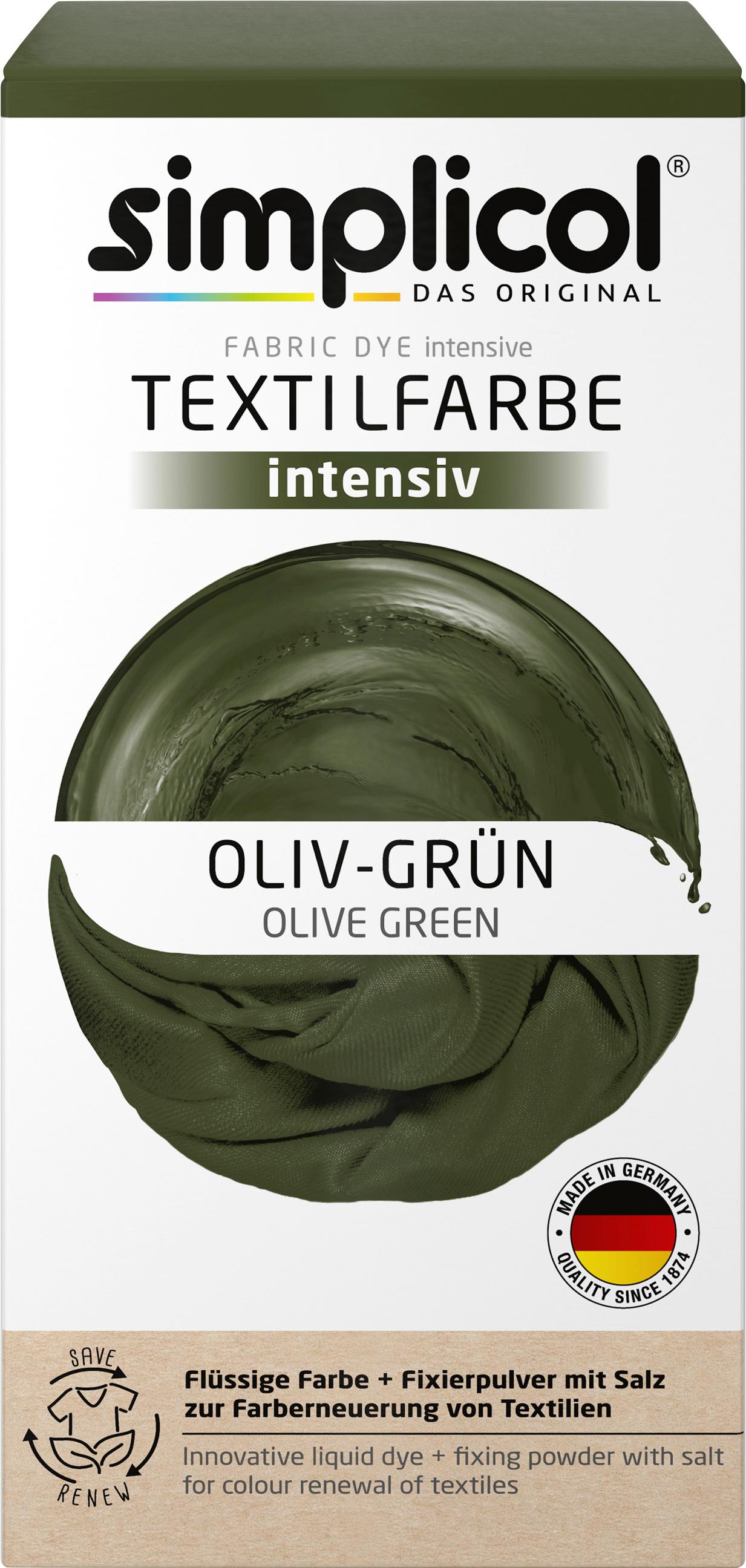 Simplicol Textilfarbe Intensiv Oliv-Grün