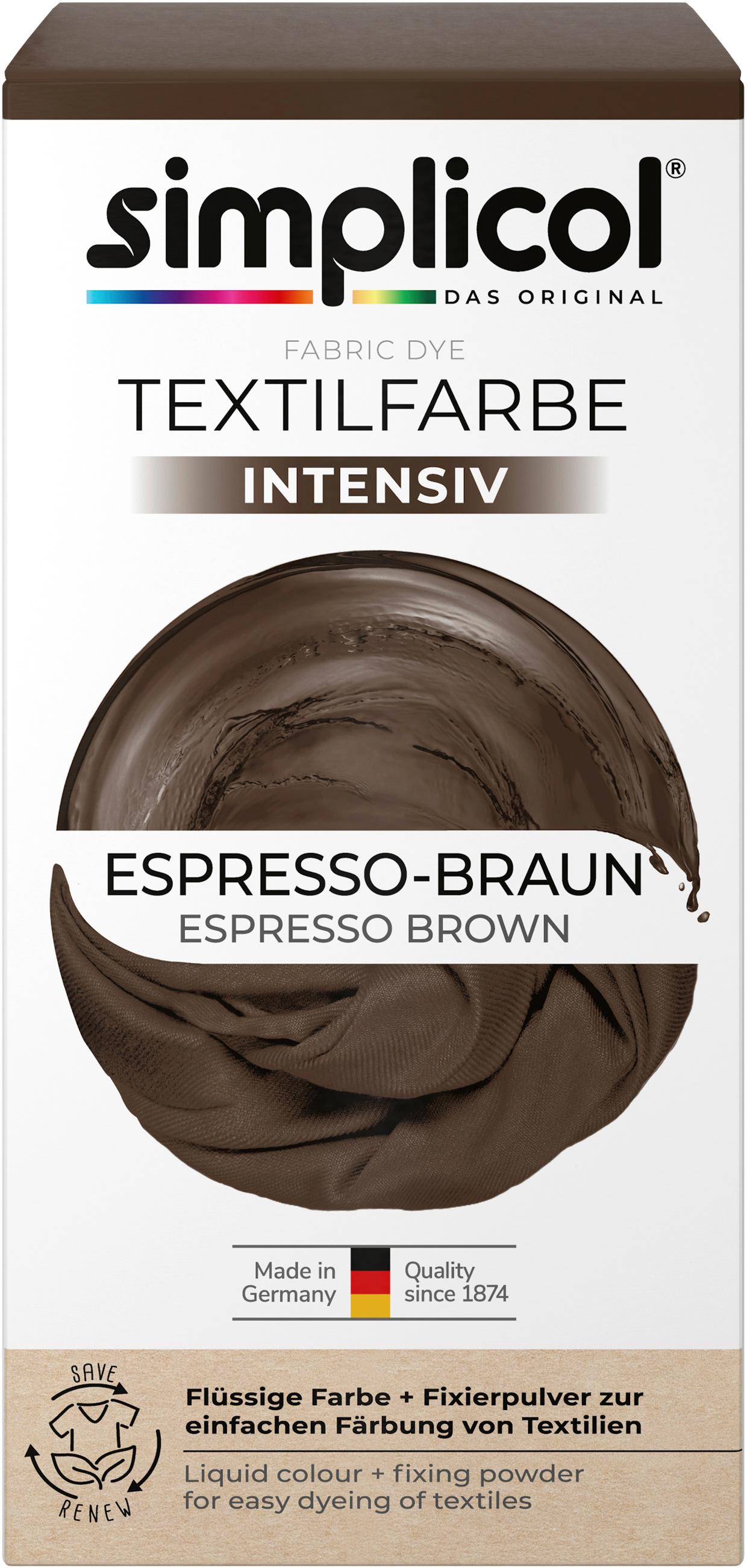 Simplicol Textilfarbe Intensiv Espresso-Braun