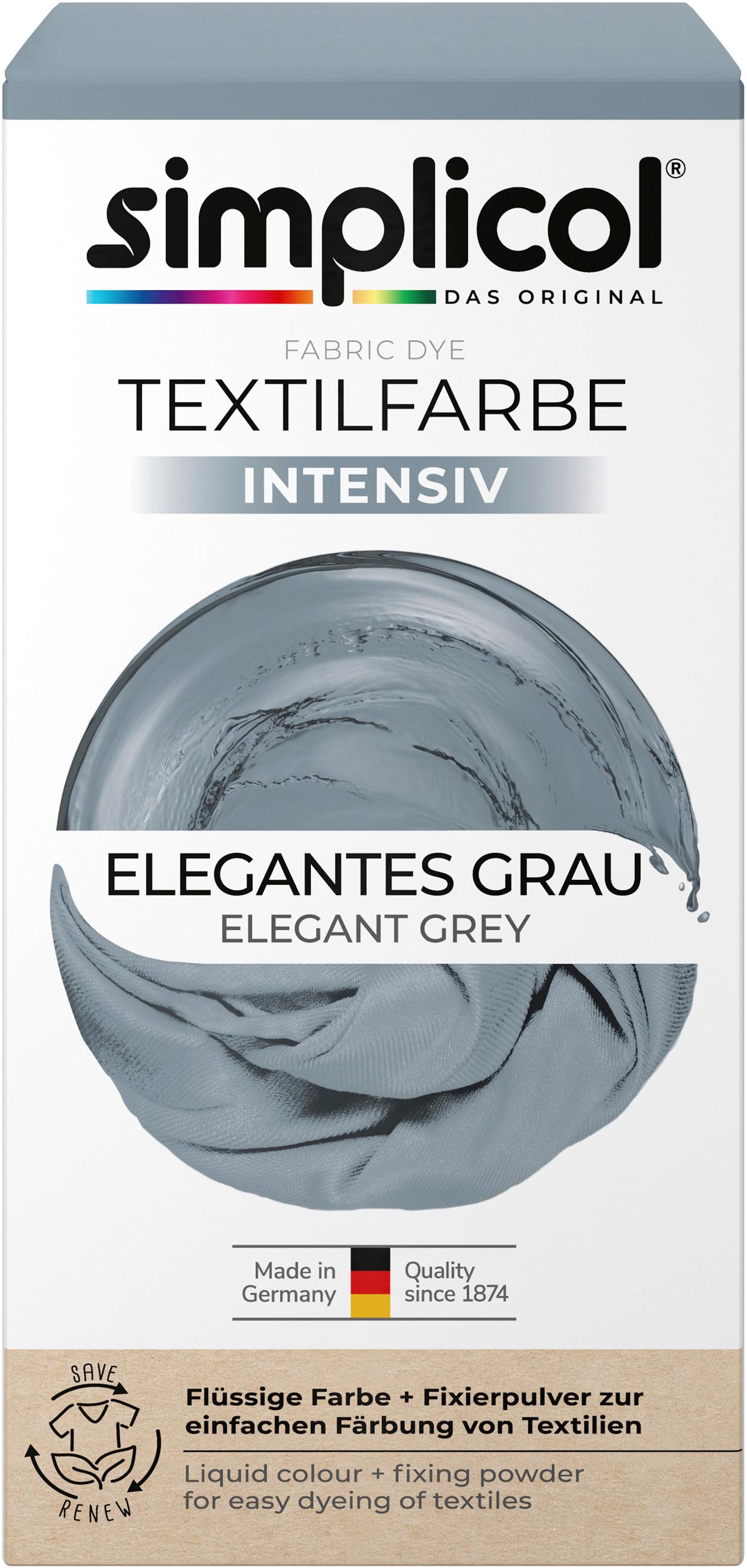 simplicol Textilfarbe intensiv Elegantes Grau