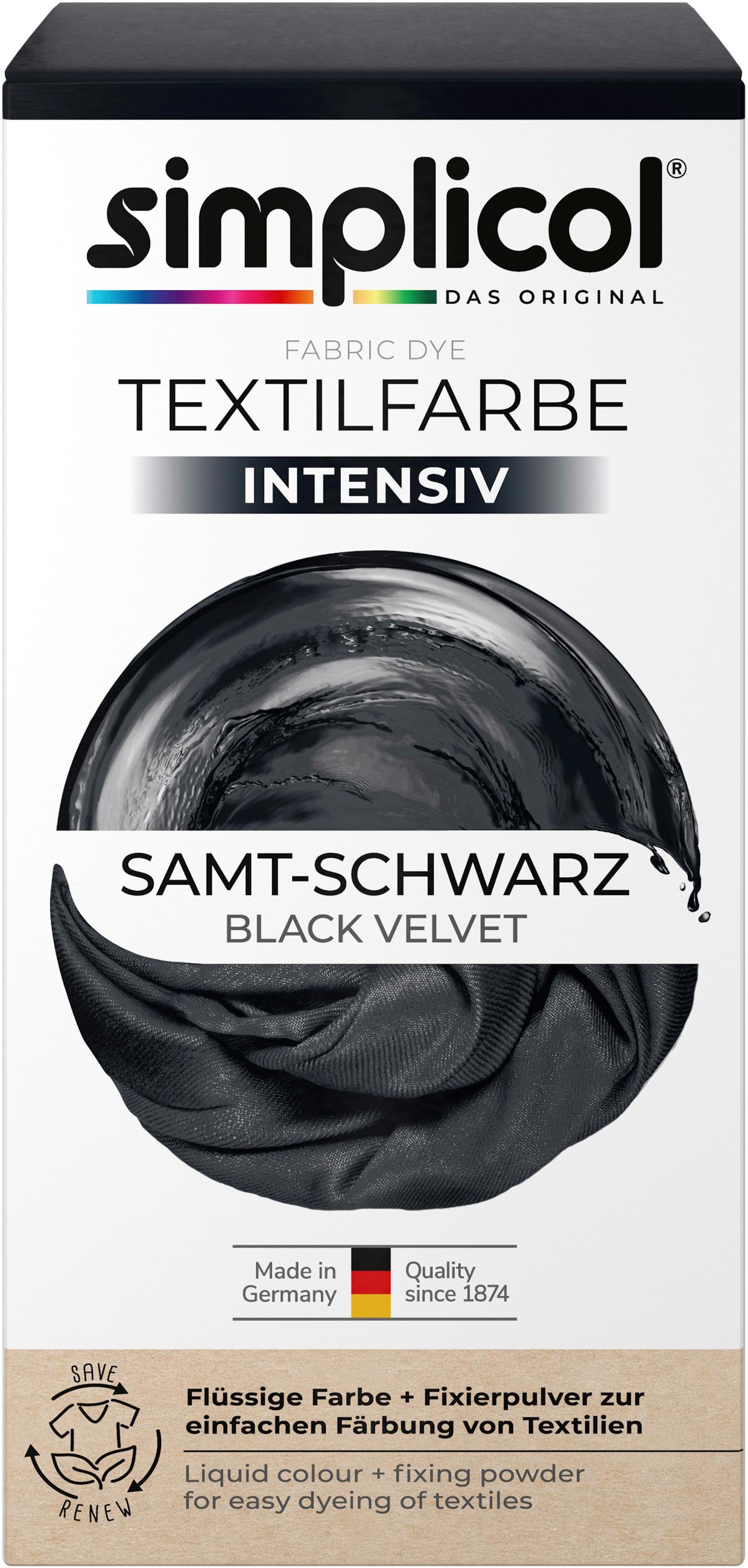 simplicol Textilfarbe intensiv Samt-Schwarz