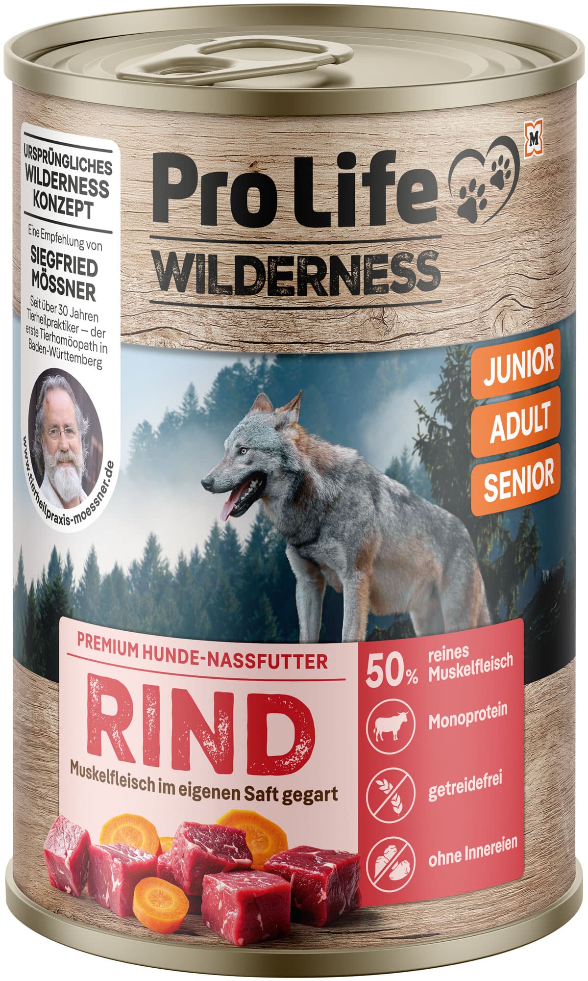 Pro Life Wilderness Hundenassfutter Rind Muskelfleisch