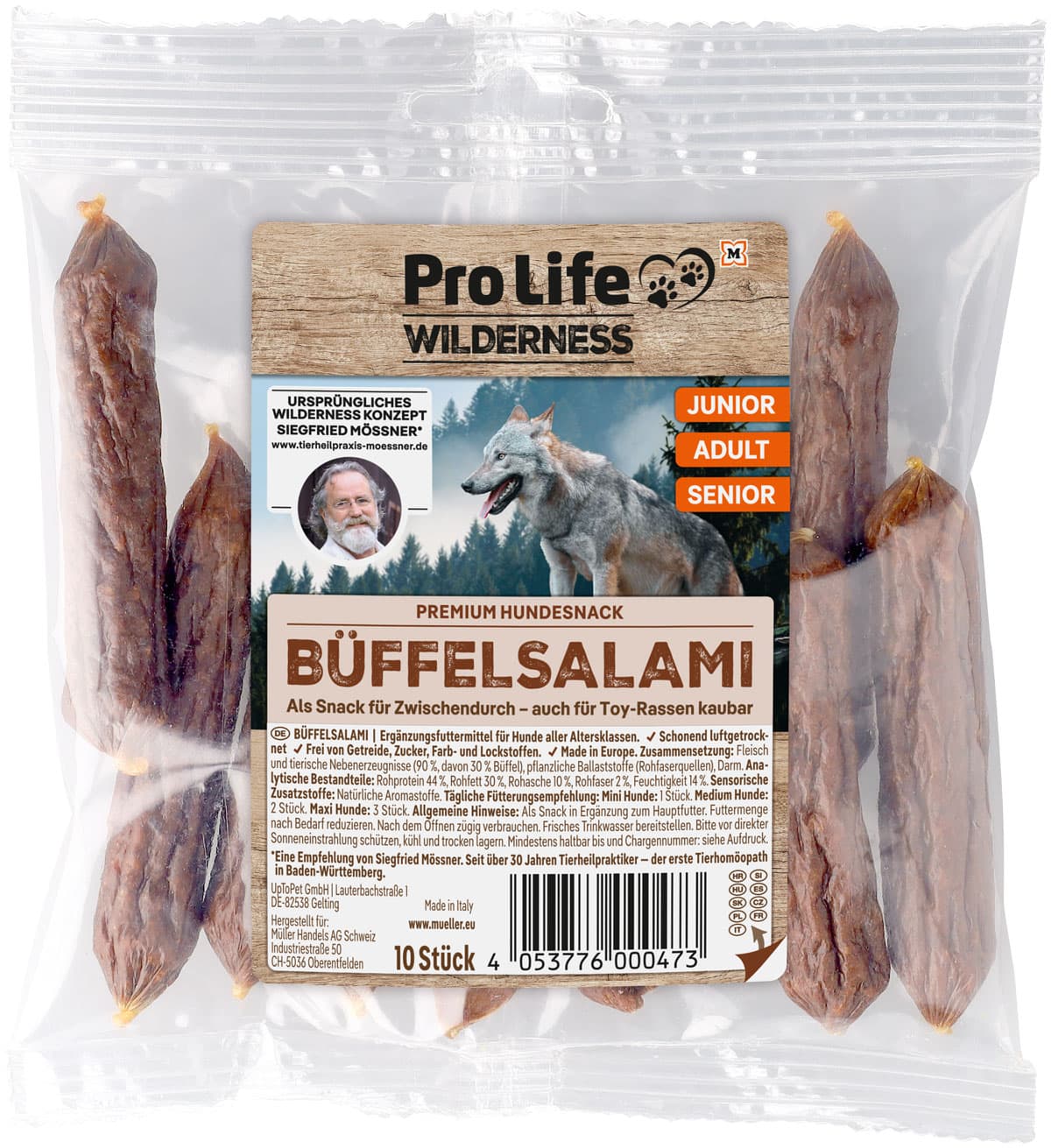 Pro Life Wilderness Hundesnack Büffelsalami