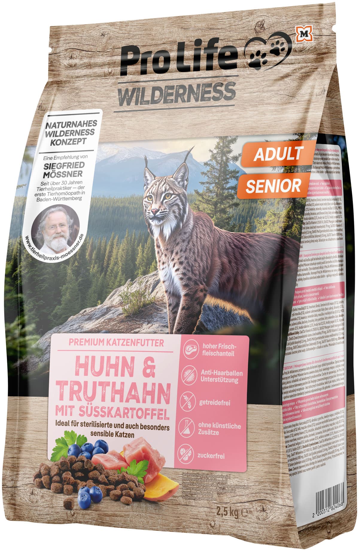 Pro Life Wilderness Katzentrockenfutter Huhn & Truthahn mit Süßkartoffel