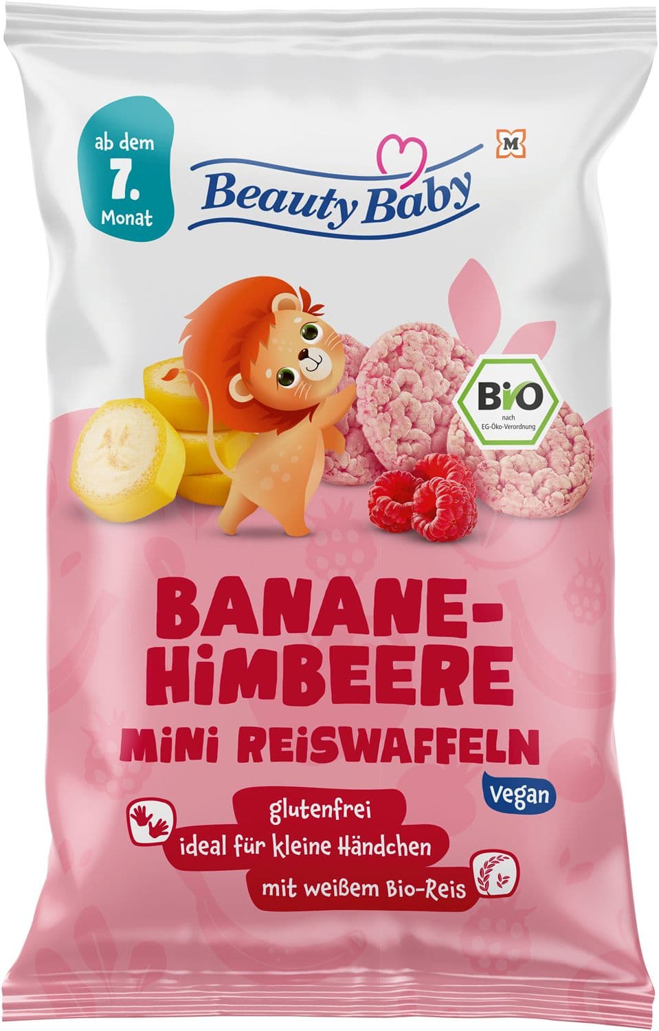 Beauty Baby Bio Mini Reiswaffeln mit Banane, Himbeere- und Rote Bete Geschmack