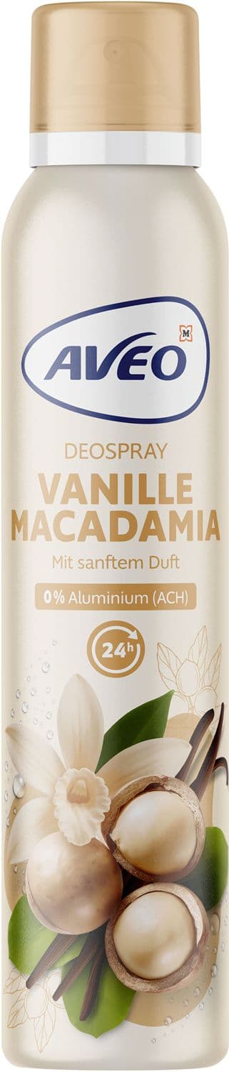 AVEO Deospray Vanilla & Macadamia 24h